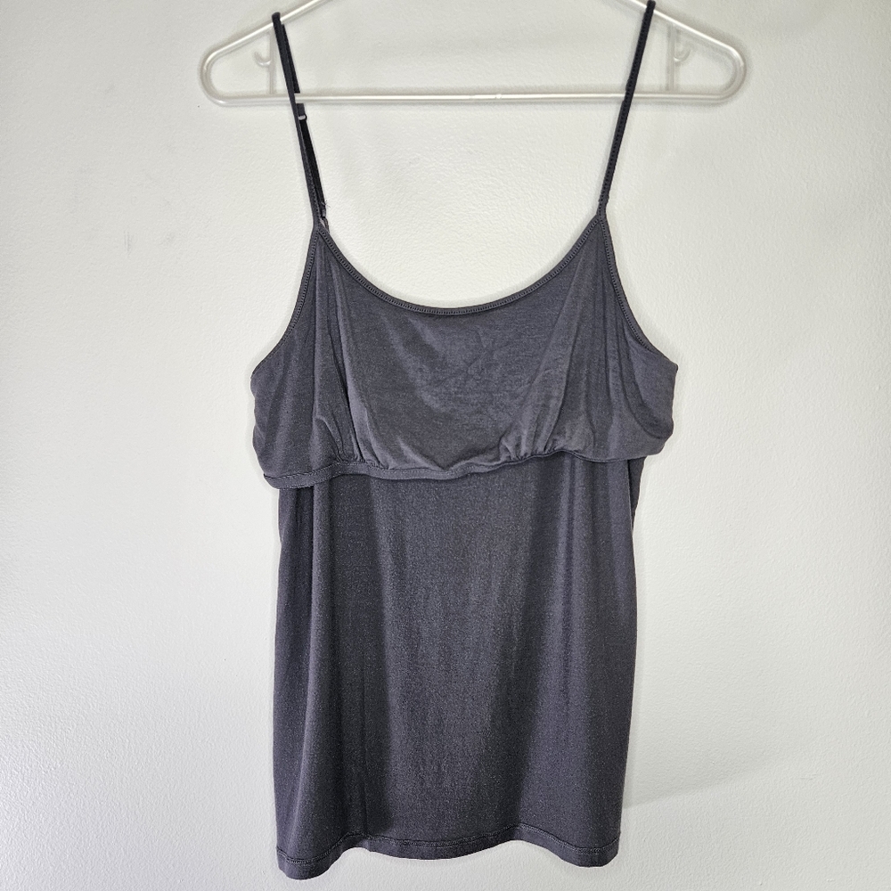 Gilligan & O'Malley Gray Sleep Camisole with Built-In Liner Sz XL - Picture 7 of 9